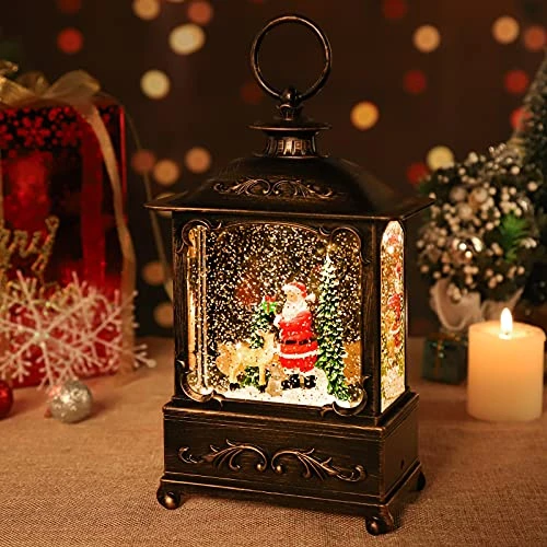 Christmas Lanterns,Snow Globe Decoration Lanterns,Christmas Decoration, Suitable For Outdoor Garden And Room Decoration,Music Carols And Blessings 4 Christmas Lanterns,Snow Globe Decoration Lanterns,Christmas Decoration, Suitable For Outdoor Garden And Room Decoration,Music Carols And Blessings - Image 4
