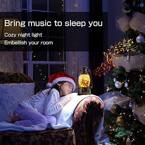 NORYER Musical Snow Globe Lanterns In 2 Pack, Lighted USB/Battery Operated Swirling Singing Water Glittering Lantern, Snow Globes Lantern For Adults And Kids Christmas Decoration (Carolers) 4 NORYER Musical Snow Globe Lanterns In 2 Pack, Lighted USB/Battery Operated Swirling Singing Water Glittering Lantern, Snow Globes Lantern For Adults And Kids Christmas Decoration (Carolers) - Image 4