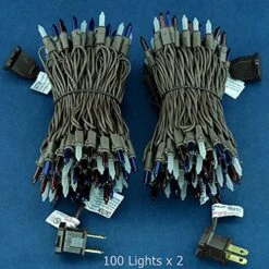 SWEET SHINE Red White & Blue Christmas Lights, 200 Lights 66 Ft Brown Wires, Pack Of 2 Strands 100 Count UL Listed Patriotic String Light (Red, White & Blue) 14 SWEET SHINE Red White & Blue Christmas Lights, 200 Lights 66 Ft Brown Wires, Pack Of 2 Strands 100 Count UL Listed Patriotic String Light (Red, White & Blue) -Department 56 Shop 51EmxryS0TS