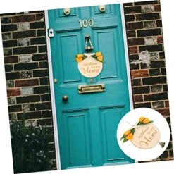 VOSAREA 2 Sets Delicate Prop On Tulip Pendant Party The Are Decors It Simple Front Hanging As Flowers Wooden Home This Perfect A Beautiful Welcome Rustic Outdoor Sign My If Plate Or -Department 56 Shop 51EtnRZt8rL