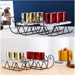 Gorgeous Home Christmas Sled Candlestick Decorative Votive Candle Holders Mercury Glass Tealight Candle Holder For Home Decor (Gold) 12 Gorgeous Home Christmas Sled Candlestick Decorative Votive Candle Holders Mercury Glass Tealight Candle Holder For Home Decor (Gold) -Department 56 Shop 51FFUhd7KcL