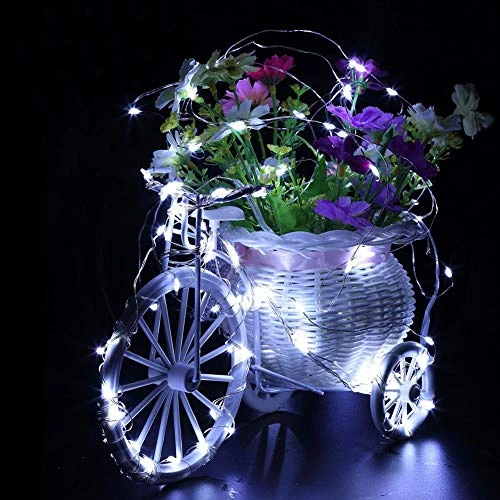 24 Pack Fairy Lights Battery Operated 6.6ft 20 Led Mini String Lights Silver Wire Starry Lights For DIY Wedding Party Festival Halloween Christmas (Cool White) 3 24 Pack Fairy Lights Battery Operated 6.6ft 20 Led Mini String Lights Silver Wire Starry Lights For DIY Wedding Party Festival Halloween Christmas (Cool White) - Image 3