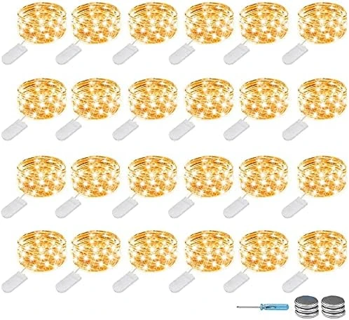 ANGMLN YITING 24 Pack 30 Led Fairy Lights Battery Operated 10.2ft (3M) Silver Copper Wire LED Mini String Lights Waterproof Cool White Firefly Lights For Wedding Party Jars Christmas Home Decoration 10 ANGMLN YITING 24 Pack 30 Led Fairy Lights Battery Operated 10.2ft (3M) Silver Copper Wire LED Mini String Lights Waterproof Cool White Firefly Lights For Wedding Party Jars Christmas Home Decoration - Image 10