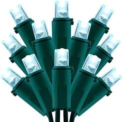 SWEET SHINE Warm White LED Christmas Lights With Green Wire, 66 Feet 200 Count UL Certified Commercial Grade 5mm LED Holiday String Light Set (Warm White) -Department 56 Shop 51FUGRPBakS. AC