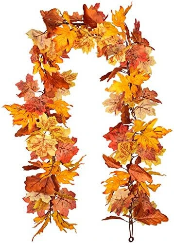 Lvydec 2 Pack Fall Maple Garland - 5.9ft/Piece Artificial Fall Foliage Garland Colorful Autumn Decor For Home Wedding Party (Mixed Color) 11 Lvydec 2 Pack Fall Maple Garland - 5.9ft/Piece Artificial Fall Foliage Garland Colorful Autumn Decor For Home Wedding Party (Mixed Color) - Image 11