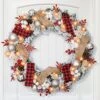 Prelit Flocked Christmas Wreath With Ribbon And Ball Ornaments, 24 Inch Christmas Wreath With Lights Battery Operated 50 LED , Holiday Decoration For Outdoor Front Door Fireplace Xmas Decor 18 Prelit Flocked Christmas Wreath With Ribbon And Ball Ornaments, 24 Inch Christmas Wreath With Lights Battery Operated 50 LED , Holiday Decoration For Outdoor Front Door Fireplace Xmas Decor -Department 56 Shop 51GWRrgJYvL