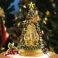 14 Inch Snow Globe Christmas Tree Figurine Lantern Musical Lighted Water Church In Swirling Glitter Decorations Lantern For Holiday Season Home Decor -Department 56 Shop 51GfxTvgRlL