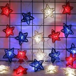 4th Of July Decorations 10FT 30 LED Patriotic Decor Red White Blue Star Garland With Lights, Battery Operated 4th Of July Garland For Mantle Home, Fourth Of July Decor Memorial Day Decorations [Timer] -Department 56 Shop 51GtiQu7XCL. AC