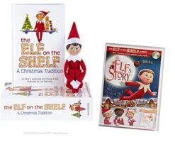 The Elf On The Shelf Christmas Tradition With North Pole Blue Eyed Boy Elf With DVD