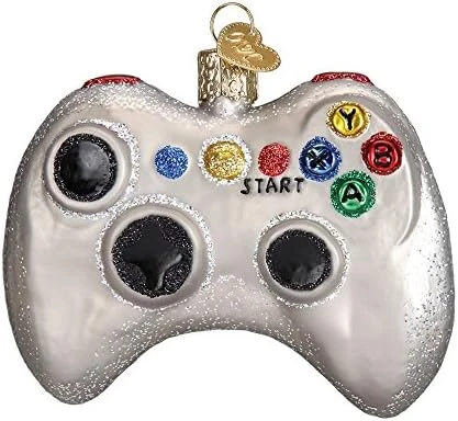 Old World Christmas Ornaments: Video Game Controller Glass Blown Ornaments For Christmas Tree (44094), Glitter Multi 12 Old World Christmas Ornaments: Video Game Controller Glass Blown Ornaments For Christmas Tree (44094), Glitter Multi - Image 12