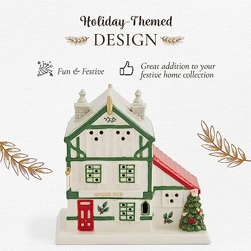 Spode – Christmas Tree Christmas Village Public House-LED-5 Inch X 5.5 Inch Figurine 2 Spode – Christmas Tree Christmas Village Public House-LED-5 Inch X 5.5 Inch Figurine - Image 2
