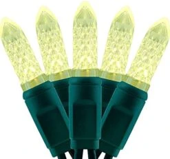 YULETIME Cool White One-Piece Faceted LED Christmas Lights, Total 48 Feet 140 Count 2 Strands 24ft 70ct Waterproof String Light (Cool White) -Department 56 Shop 51HpH5EjKkL. AC