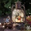 Musical Christmas Snow Globe, Lovers Snowman Scene Decorations With Timer Swirling Singing Water Glittering Water Lantern, USB/Battery