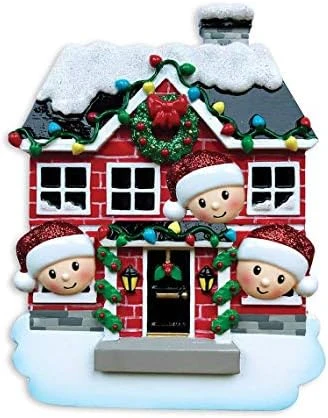 Personalized Brick House With Faces Family Of 5 Christmas Tree Ornament 2022 - New Home/New Apartment/New House Ornament - Door Ornament - Free Personalization 7 Personalized Brick House With Faces Family Of 5 Christmas Tree Ornament 2022 - New Home/New Apartment/New House Ornament - Door Ornament - Free Personalization - Image 7