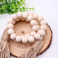 Wood Bead Garland Farmhouse Beads Wood Bead Garland With Tassel Prayer Beads Farmhouse Decor Wood Bead Strands -Department 56 Shop 51I9fBSRoQL
