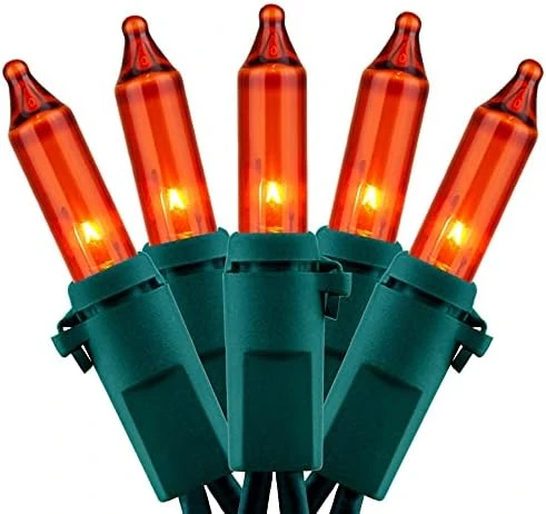 YULETIME Orange String Lights With Green Wire, 66 Feet 200 Count UL Certified Christmas Light, Pack Of 2 Sets 33 Ft 100 Opaque Mini Light Set For Halloween Thanksgiving Holidays (Orange) 14 YULETIME Orange String Lights With Green Wire, 66 Feet 200 Count UL Certified Christmas Light, Pack Of 2 Sets 33 Ft 100 Opaque Mini Light Set For Halloween Thanksgiving Holidays (Orange) - Image 14