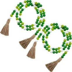 2 Pieces St. Patrick's Day Easter Day Wood Bead Garlands With Tassels 10.8 Ft Farmhouse Rustic Country Wood Bead Boho Bead Garlands For Tiered Tray Decor (Attractive Color) 22 2 Pieces St. Patrick's Day Easter Day Wood Bead Garlands With Tassels 10.8 Ft Farmhouse Rustic Country Wood Bead Boho Bead Garlands For Tiered Tray Decor (Attractive Color) -Department 56 Shop 51IIgZ0piWL. AC