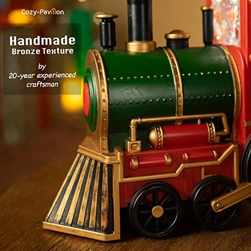 Christmas Musical Snow Globe Lantern, Santa In Musical Train Spinning Water Lamp With 6H Timer, Festival Ornament Gifts For Family, Kids 2 Christmas Musical Snow Globe Lantern, Santa In Musical Train Spinning Water Lamp With 6H Timer, Festival Ornament Gifts For Family, Kids - Image 2