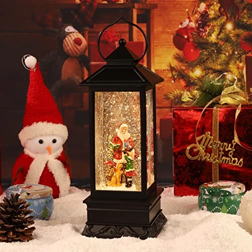 Christmas Decorations Christmas Musical Snow Globe Lantern, Christmas Table Lantern Caroler Lighted Water Lantern USB & Battery Operated, Christmas Home Decor And Xmas Gift 3 Christmas Decorations Christmas Musical Snow Globe Lantern, Christmas Table Lantern Caroler Lighted Water Lantern USB & Battery Operated, Christmas Home Decor And Xmas Gift - Image 3