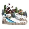 Forart Christmas Decorations Christmas Colorful Music Luminous House Snow Small House Home Decoration Resin Christmas Scene Village Houses Town Christmas Ornaments