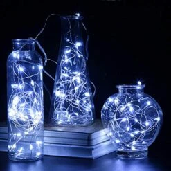 24 Pack Fairy Lights Battery Operated 6.6ft 20 Led Mini String Lights Silver Wire Starry Lights For DIY Wedding Party Festival Halloween Christmas (Cool White) 20 24 Pack Fairy Lights Battery Operated 6.6ft 20 Led Mini String Lights Silver Wire Starry Lights For DIY Wedding Party Festival Halloween Christmas (Cool White) -Department 56 Shop 51IzC6dLtaL