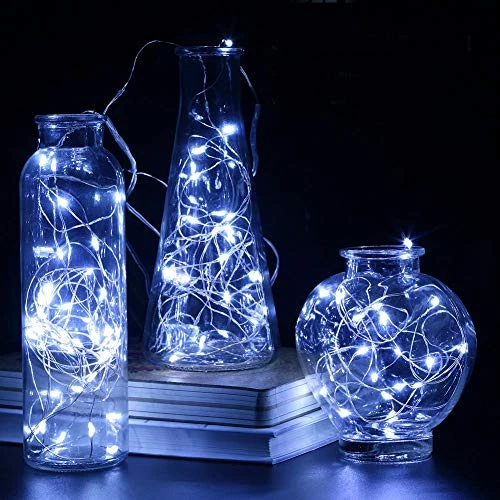 24 Pack Fairy Lights Battery Operated 6.6ft 20 Led Mini String Lights Silver Wire Starry Lights For DIY Wedding Party Festival Halloween Christmas (Cool White) 6 24 Pack Fairy Lights Battery Operated 6.6ft 20 Led Mini String Lights Silver Wire Starry Lights For DIY Wedding Party Festival Halloween Christmas (Cool White) - Image 6