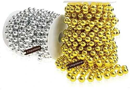 Ltvystore 82Feet/25Meter Length Roll Beige Pearl String Party Garland Wedding Centerpieces Bridal Bouquet Crafts Christmas Tree Decoration 9 Ltvystore 82Feet/25Meter Length Roll Beige Pearl String Party Garland Wedding Centerpieces Bridal Bouquet Crafts Christmas Tree Decoration - Image 9