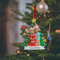 MAXORA Pregnant Bear Couple Family Of 2 Christmas Tree Ornament - Personalized Expecting Christmas Ornament 2022 - We're Expecting Bear Family Ornament - Unique Keepsake Gifts For Expecting Parents 7 MAXORA Pregnant Bear Couple Family Of 2 Christmas Tree Ornament - Personalized Expecting Christmas Ornament 2022 - We're Expecting Bear Family Ornament - Unique Keepsake Gifts For Expecting Parents -Department 56 Shop 51JNeIggnOL