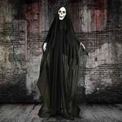 Haunted Hill Farm Dungeon Dave The Animatronic Twisting Zombie In Chains With Backdrop And Folding Door Hook For Scary Hanging Halloween Decoration -Department 56 Shop 51JREIMPyeL. AC