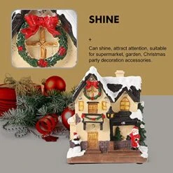 VOSAREA Lighted Christmas Village House LED Resin House Night Light Table Decoration For Kids Xmas Holiday Home Decor Style 1 -Department 56 Shop 51JctXHLO5S