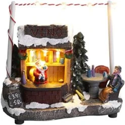 Christmas Concepts® 5"/ 13cm LED Light Up Christmas Market Scene (Wine Cabin) -Department 56 Shop 51KALSV8GGL. AC