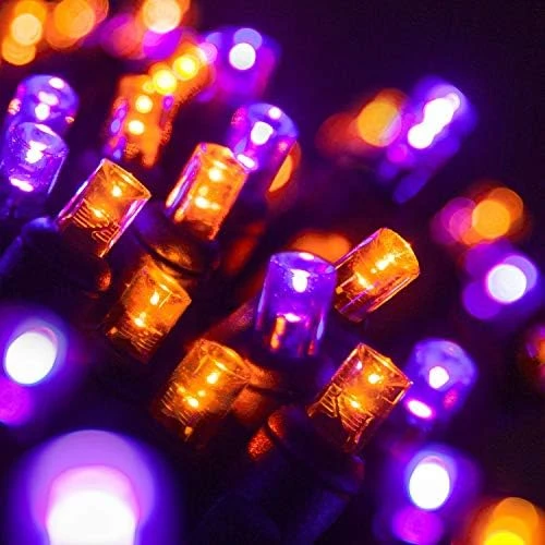Halloween Net Lights, 100 Purple And Orange Mini LED Lights On Black Wire, 4' X 6' Fun House Halloween Lights Party Lights (100 Net Lights) 5 Halloween Net Lights, 100 Purple And Orange Mini LED Lights On Black Wire, 4' X 6' Fun House Halloween Lights Party Lights (100 Net Lights) - Image 5