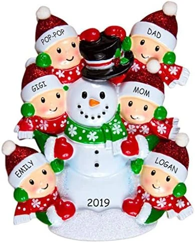 Personalized Snowman Fun Family Christmas Ornament (Family Of 3) 5 Personalized Snowman Fun Family Christmas Ornament (Family Of 3) - Image 5