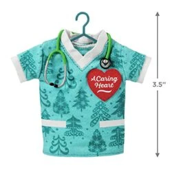 Hallmark Keepsake Christmas Ornament 2020, A Caring Heart Scrubs, Fabric, Multicolor (1299QGO1941) -Department 56 Shop 51L0eCHC68L