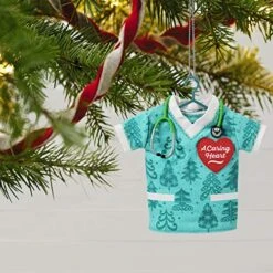 Hallmark Keepsake Christmas Ornament 2020, A Caring Heart Scrubs, Fabric, Multicolor (1299QGO1941) -Department 56 Shop 51LI6DBLs7L