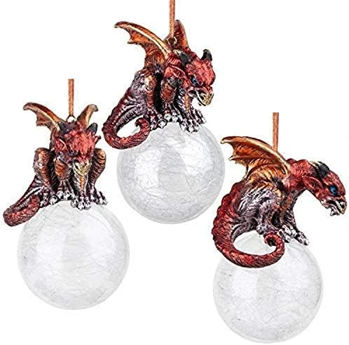Design Toscano Christmas Tree North Pole Santa Hat Holiday Snowflake Dragon Ball Ornament, Single, Multicolored 9 Design Toscano Christmas Tree North Pole Santa Hat Holiday Snowflake Dragon Ball Ornament, Single, Multicolored - Image 9
