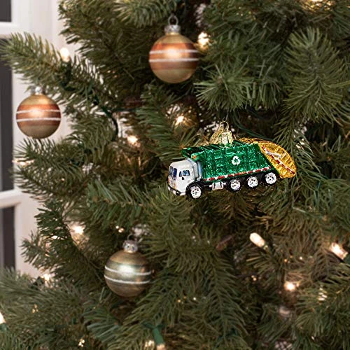 Old World Christmas Ornaments Garbage Truck Glass Blown Ornaments For Christmas Tree 5 Old World Christmas Ornaments Garbage Truck Glass Blown Ornaments For Christmas Tree - Image 5