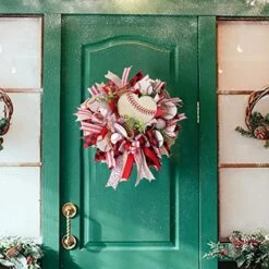 Wreath Door Hanger For Front Door Love And Signage Functional Baseball Door Hanger Valentines Day Wall Decorations (White, One Size) -Department 56 Shop 51M15ox7FZL