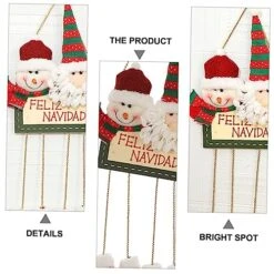 Garneck Christmas Door Hanging Christmas Outdoor Decorations Wood Decor Wood Coat Hangers Cistmas Fireplace Figurine Santa Door Hanger Xmas Wood Wreath Christmas Board Sign Wood, Cloth Elk -Department 56 Shop 51MQWBRnq6L