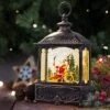 Musical Christmas Snow Globe, Santa Claus Reindeer Christmas Tree Scene Decorations With Timer Swirling Singing Water Glittering Water Lantern, USB/Battery -Department 56 Shop 51MX0hbDN8L