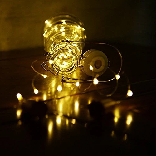 Decorman Wine Bottle Cork Lights, 20 Pack 20 LED Warm White Cork Shape Silver Copper Wire LED Starry Fairy Mini String Lights For DIY/Decor/Party/Wedding/Christmas/Halloween 4 Decorman Wine Bottle Cork Lights, 20 Pack 20 LED Warm White Cork Shape Silver Copper Wire LED Starry Fairy Mini String Lights For DIY/Decor/Party/Wedding/Christmas/Halloween - Image 4