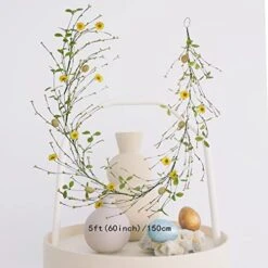 DIYFLORU Easter Garland,5 FT Long Artificial Easter Egg Garland Mixed Berry And Flower Garland Spring Garland For Easter Spring Decorations(Yellow) 12 DIYFLORU Easter Garland,5 FT Long Artificial Easter Egg Garland Mixed Berry And Flower Garland Spring Garland For Easter Spring Decorations(Yellow) -Department 56 Shop 51MqdADhSiL