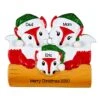 Fox Family Of 3 Personalized Christmas Ornament Couple With 1 Child Fox Ornament Cute Fox Family Ornament Cute Animal Fox Ornament
