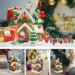 Christmas Winter Village House Scene With Christmas Gnome- Resin Figurine With LED Light Festive Holiday Decor For Home Table Bar Bookshelf Fireplace Christmas Resin Decor -Department 56 Shop 51MxOVxQe6L