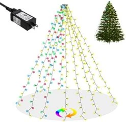 Chasefun Christmas Tree Lights,Warm White & Multicolor Color Changing 11 Lighting Modes Christmas Tree Fairy Lights,288LED,6.6FT X 8 Lines Christmas String Lights For Xmas Tree Decoration -Department 56 Shop 51N5cELSYEL. AC