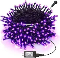 Joomer Purple Halloween Lights 100FT 300 LED Connectable Halloween String Lights With 8 Modes Timer Waterproof Plug-in Purple String Lights For Indoor Outdoor Halloween Decorations -Department 56 Shop 51N7TVKq4nL. AC