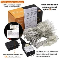 Twinkle Star LED String Lights, Plug In String Lights 8 Modes Waterproof For Indoor Outdoor Christmas Tree Wedding Party Bedroom (***Warm White, 66 Ft) 20 Twinkle Star LED String Lights, Plug In String Lights 8 Modes Waterproof For Indoor Outdoor Christmas Tree Wedding Party Bedroom (***Warm White, 66 Ft) -Department 56 Shop 51NCN1ivjaL