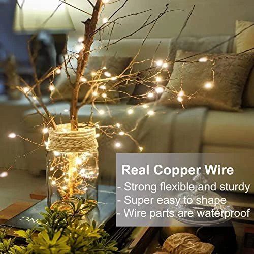 LEDIKON 20 Pack LED Fairy Lights Battery Operated String Lights - 3.3ft 20 LED,Copper Wire Warm White | Wedding,Party Centerpieces,Table Decor | DIY Crafts,Graduation,Home Decor | Mason Jars Décor 4 LEDIKON 20 Pack LED Fairy Lights Battery Operated String Lights - 3.3ft 20 LED,Copper Wire Warm White | Wedding,Party Centerpieces,Table Decor | DIY Crafts,Graduation,Home Decor | Mason Jars Décor - Image 4