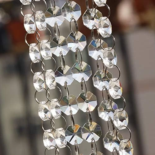 12 Pcs 39FT In Total Crystal Garland, KINJOEK Crystal Clear Glass Bead Garland Chandelier Hanging For Wedding Home DIY Craft Jewelry Party Tree Decoration 8 12 Pcs 39FT In Total Crystal Garland, KINJOEK Crystal Clear Glass Bead Garland Chandelier Hanging For Wedding Home DIY Craft Jewelry Party Tree Decoration - Image 8
