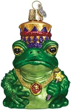 Old World Christmas Sea And Water Animals Glass Blown Ornaments For Christmas Tree Frog King -Department 56 Shop 51O2XkDw7zL. AC